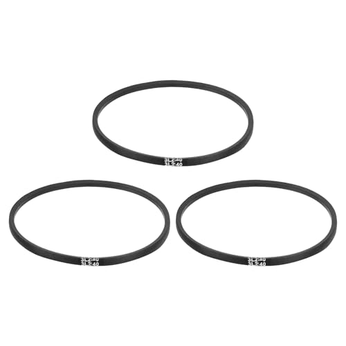 uxcell 3 Pcs 3L240 Classic Wrapped Rubber V-Belt, 24"(610mm) Outside Circumference, 3L Profile V Belt 3/8" Width 7/32" Height