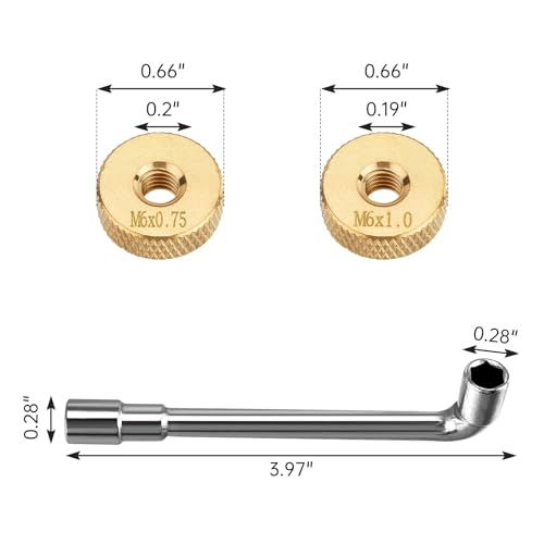 WADEO Natural Gas Orifices Nozzle Conversion Kit, DIY Burner Parts Brass Jet Nozzles for Propane to Natural Gas, Compatible with Blackstone 28 Inch and 36 Inch Griddles, Rangetop Combo, Tailgater