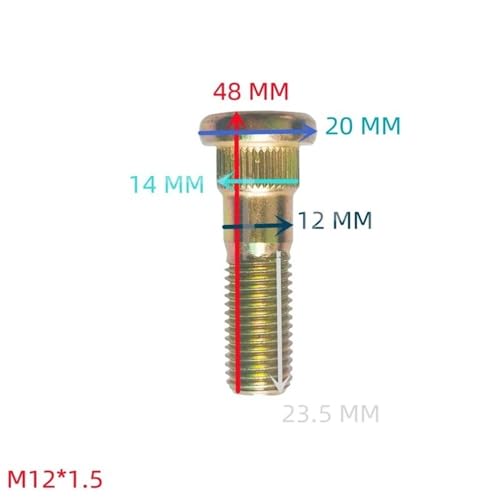 Pernos de rueda M12*1.5 tornillos de cubo de rueda para Mitsubishi 3000GT 3
