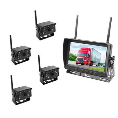 Image of Falcon Eye 2nd Gen Wireless Backup Camera System - 200-300ft Range, 7-inch LCD Monitor & HD Night Vision Camera - Expandable Up to 4 Cams for Trucks, RVs & Fleets