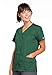 Cherokee Women's Workwear Scrubs Snap Front V-Neck Top, Hunter, Medium