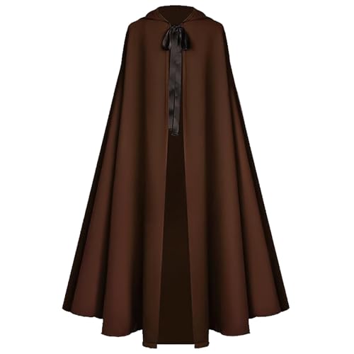 Cape cosplay médiévale adulte noire style gothique pour déguisement d'Halloween