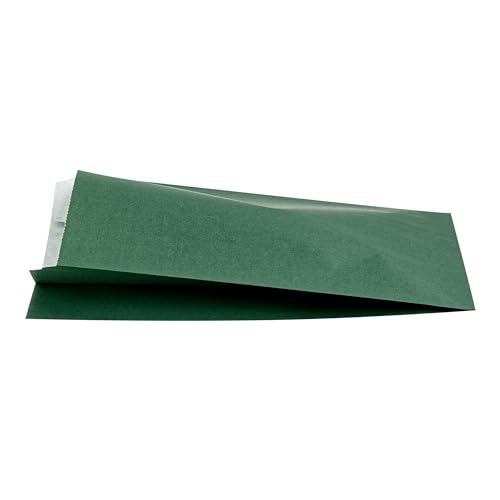 Bag Tek Forest Green Paper French Fry / Snack Bag - 5" x 3" x 8 3/4" by Restaurantware - Used condition - Image 5
