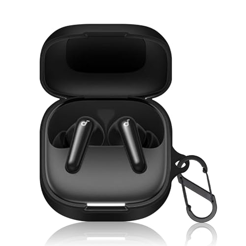 PRODELI For Soundcore P31i ��p �P�[�X �V���R���J�o�[ �L�Y�h�~ �ϏՌ� �_�炩�� �J���r�i�t�� �����h�~ �����[�d�\ �y�� �h�o soundcore p31i �p �ی�J�o�[ (�u���b�N)