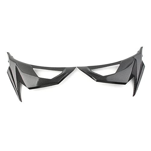 Cnswee6 Carbon Fiber Pattern Front Lest & Right Fairing Cover Cowl Mask Visor ABS Turn Signal Body Frame Guard Covers for Kawasaki NINJA 400 2018 2019 2020