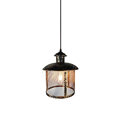 Lanterne suspendue style loft américain pour illuminer chaleureusement une table de cuisine