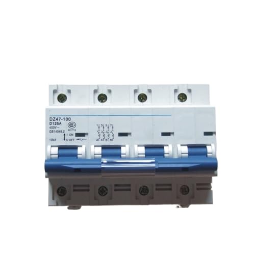 Disjoncteur MCB 4P 125A tétrapolaire courbe de déclenchement 415V AC
