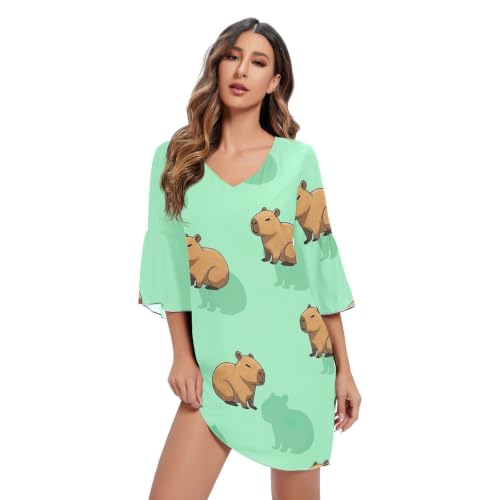 Robe Capybara vert menthe : de la douceur et du confort au quotidien