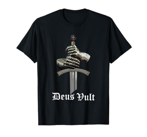 Deus Vult - Caballero Templario Cruzado Católico - Espada y Armadura Camiseta