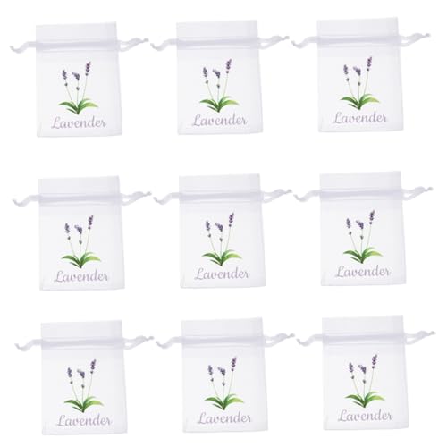 Luxshiny 50Pcs Lavender Sachet Drawstring Bags Small Mesh Pouches for Closet Storage Fragrance and Giving for Dried Flowers Spices and Versatile Use