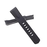 ROUHO 22mm Silikon Gummi Herren Uhr Armband Verstellbares Uhrenarmband für Corum Admiral's Cup-Schwarz