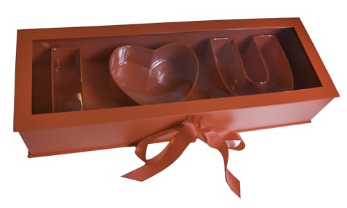 Boîte cadeau rouge Emartbuy : grand format 56 cm pour emballer facilement les objets longs