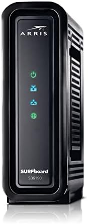 ARRIS SURFboard SB6190 DOCSIS 3.0 32 x 8 Gigabit Cable Modem | Comcast Xfinity, Cox, Spectrum | 1 Gbps Port | 800 Mbps Max Internet Speeds | Easy Set-up with SURFboard Central App | 2 Year Warranty
