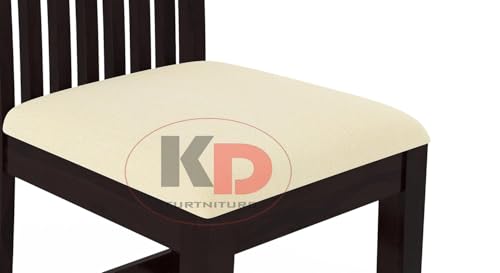Image of Dining Table Set || Wood Dining Table with Chair 6 Seater || Dining Room Set || Wooden 6 Seater Dining Table || Modern and Unqiue Dining Table for Living Room (6 Seater Dining Table) Walnut Finishs