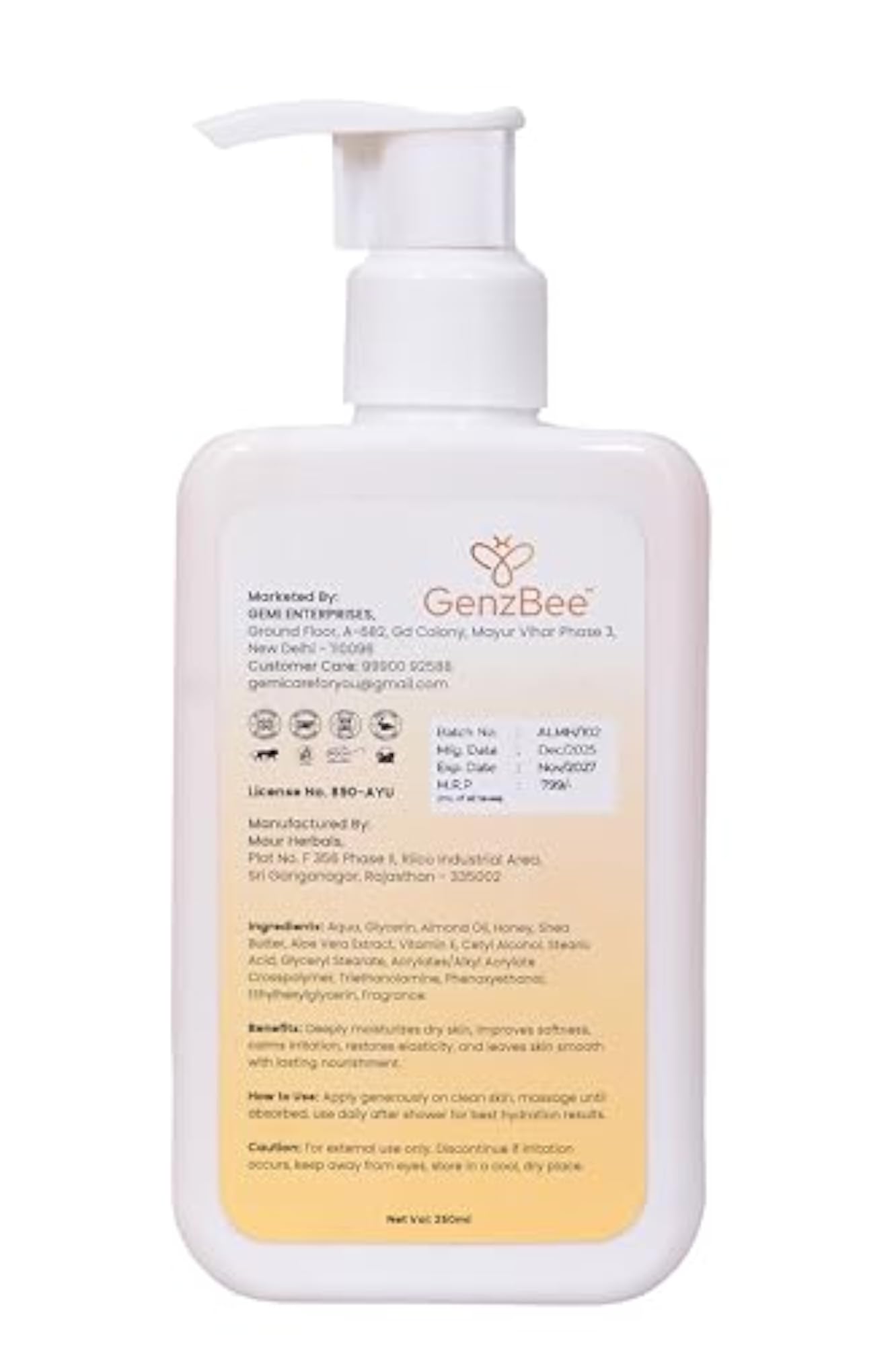Almond Honey Body Lotion, 300ml