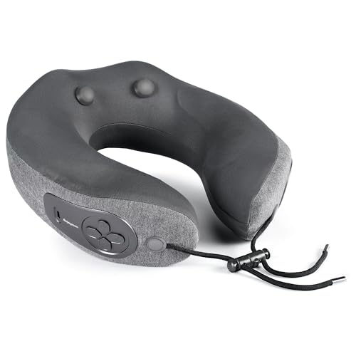 Almohada de espuma viscoelástica para cuello gris miniatura 1