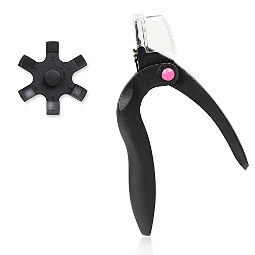 New Acrylic Adjustable Nail Clipper,Artificial Fake Stainless Steel Nail Trimmer,JASSINS False Nail Art Manicure Project (Black)