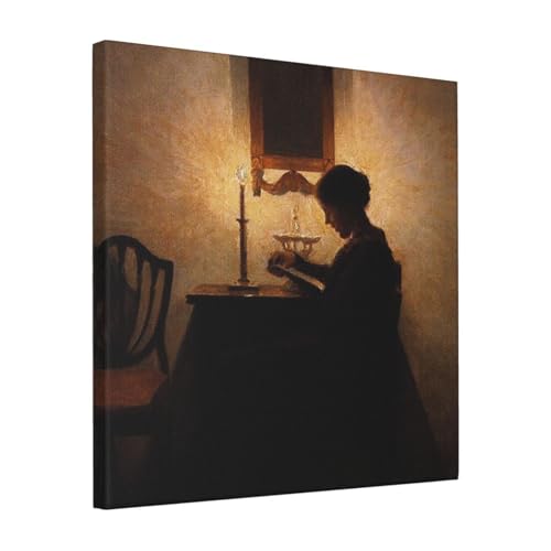 絵画 フレーム装飾画 ヘータイルステス Woman Reading キャンバスアート アートパネル 壁画 壁掛け 絵 モダンアート 版画 壁飾り 世界の名画 ポスター 40x40cm