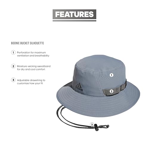 adidas Men's Victory Bucket Hat Outdoors and Sideline Wide Brim Style for Sun Protection Bucket Hat