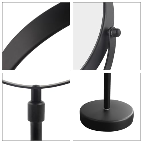 Nicesail 19 Inch Tall Makeup Mirror with 10X Magnification, 8 Inch Magnifying Mirror Tabletop with Pedestal, Height Adjustable Black (8 Inch, 10X) - Image 7