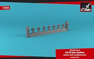 Armory AW14316-1/144 CH-53 Sea Stallion Wheels w/Weighted Tires for Model kit