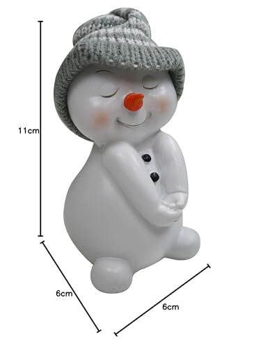 Christmas decoration Decorative figures Snowman in a set of 4 dimensions ca. 6x6x11 cm