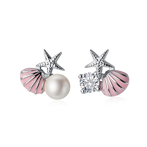 Pendientes de Mujer estrella de mar y concha para lucir un estilo veraniego chic