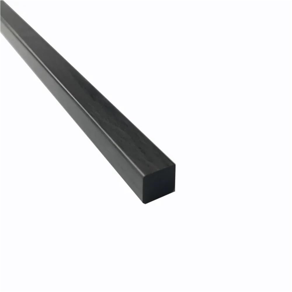 Asta di rinforzo quadrata solida in fibra di carbonio da 4 pezzi, asta di rinforzo lunga 500 mm, barra quadrata nera in fibra di carbonio 2 × 2 mm 3 × 3 mm 4 × 4 mm 5 × 5 mm(6x6x500mm)