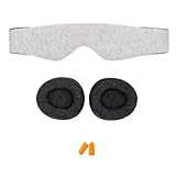 Antifaz para dormir oscurecimiento: 100% bloqueo de luz, banda ajustable, comodidad contorneada, transpirable, suave protección para los ojos, para viajes, siestas, etc