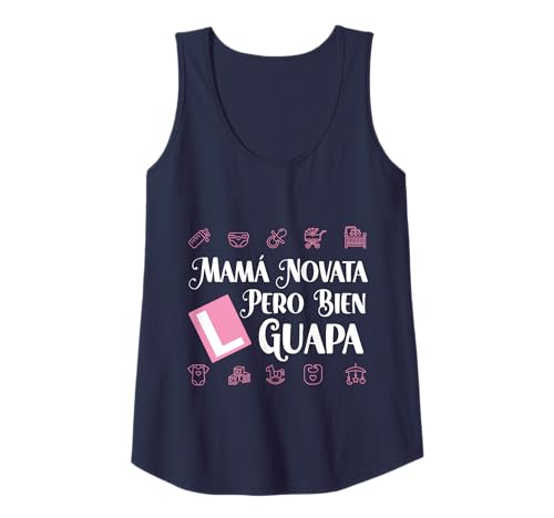 Mujer Mamá en Prácticas Divertida Futura Mamá Anuncio Embarazadas Camiseta sin Mangas