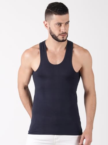 Image of Dollar Lehar Men Combed Cotton Round Neck Vest -Colour May Vary