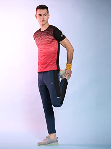 Image of Dpassion Regular fit Running Track Pants for Men with Zipper Pocket | Lowers for Men |Sports Track Pant for Men Polyester