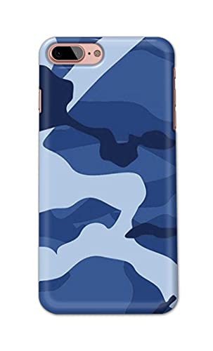 Image of Printed Hard Back Cover Case for Apple iPhone 7+ Plus | iPhone 8+ Plus Back Cover (Army Blue Pattern) -1302