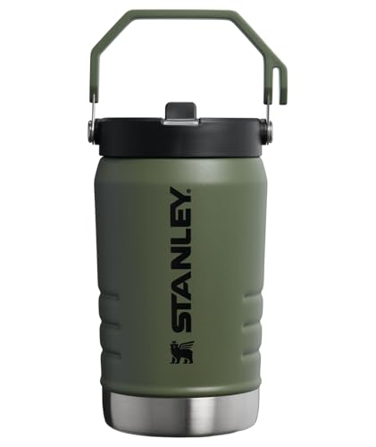 Image of Stanley IceFlow 2.0 Flip Straw Jug with Handle 40 oz | Twist On Lid and Flip Up Straw | Leakproof for Travel and Sports | Insulated Stainless Steel | BPA-Free | Dried Pine
