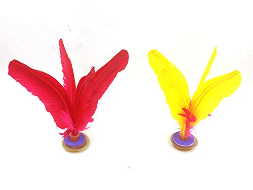 2pcs Kick Shuttlecock Jianzi Foot Sports Outdoor Picnic Travel Toy Game - Played by 1 to More Than 6 People HDYD Colorful Feather Chinese Jianzi Kicking Shuttlecock Foot Exercise Outdoor Game 4pcs
