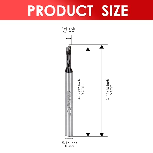 MOLLOM 1/4" (6.3mm) Forstner Drill Bit for Precise Woodworking with Durable YG8 Carbide Thickness of 1.6mm,This Hinge Cutter Tool is Ideal for Hard Wood Plastic - Image 2