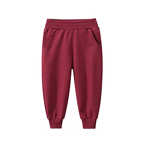 Toddler Boys One Pack Cotton Active Jogger Sweatpants Baby Kids Casual Athletic Solid Color Pull On Pants