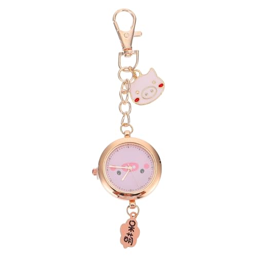 SOESFOUFU ナースウォッチ ポケットウォッチ 可愛い字デザイン 軽量携帯用 キーホルダー懐中時計 医療従事者向け 正確表示 対応