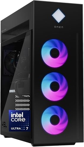HP OMEN 45L �Q�[�~���O�f�X�N�g�b�v�ANVIDIA GeForce RTX 5070 12GB�AIntel 20-Core Ultra 7 265KF, 32GB DDR5 RAM�A1TB NVME SSD�AWindows 11 Pro�AUSB-