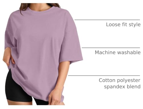 Image of Trendy Queen Womens Oversized T-Shirts Short Sleeves Workout Tops | Casual Summer Gym Tees Plus Size Fashion Clothes 2026