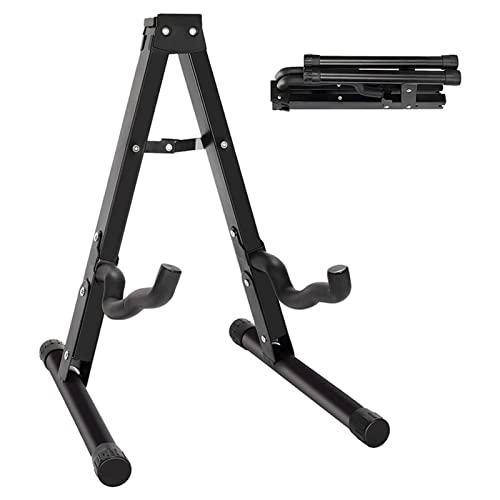 Guitar Stand, Black A Frame Stand de Guitare Pliable en Fer pour Instruments à Cordes - Les Beatles, Paul McCartney, John Lennon, RIngo Starr, George Harrison Guitar Stand, Black A Frame Stand de Guitare Pliable en Fer pour Instruments à Cordes