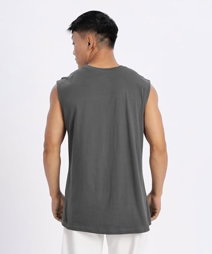Image of SHODOX Men's 100% Cotton Tank Tops Round Neck Sleeveless Sports Loose fit Vest (Pack of 1)