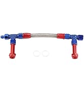 Holley Fuel Line, Yctze AN8 Braided Dual Feed Fuel Line Kit Carb Fittings for 4150 Based Carb W/ ...