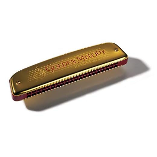 Hohner Harmonica 2416-C Golden Melody Tremolo Harmonica, Key of C, Gold