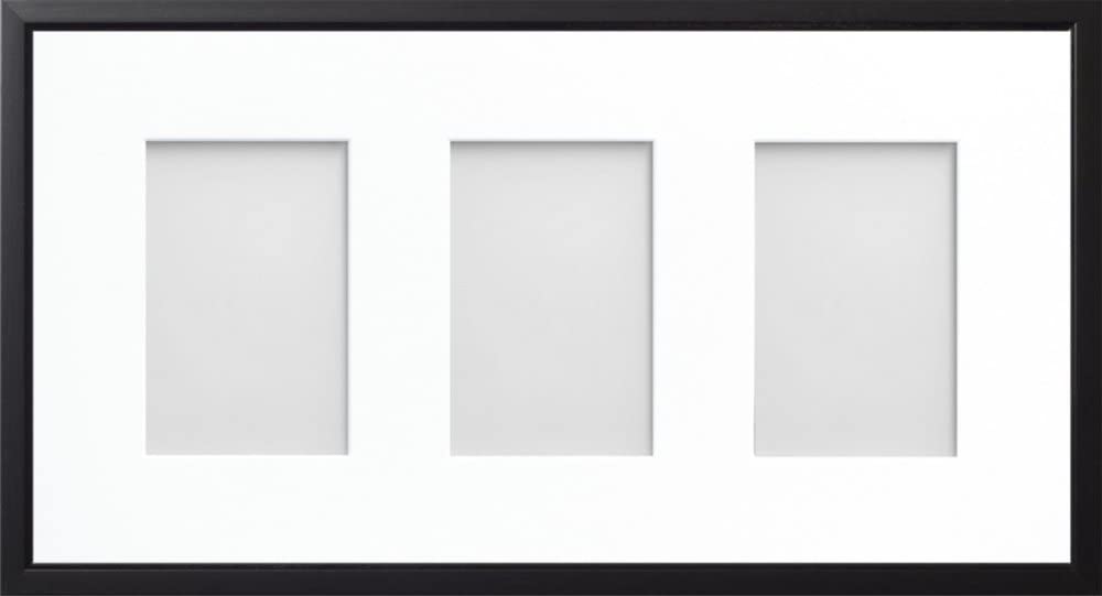 Frame Company Drayton Multi Aperture Photo Frame, Black, 20x10 for 6x4 inch (x3)