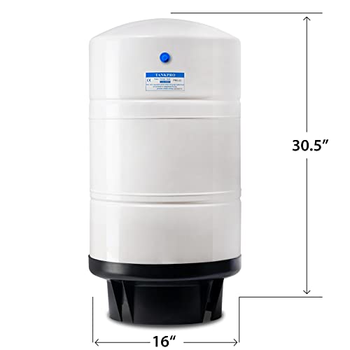 Ispring T20M 20 Gallon Pre-Pressurized Tank For Reverse Osmosis (Ro) Systems With 14 Gallons Of Water Storage Capacity, 20, White #TOP3