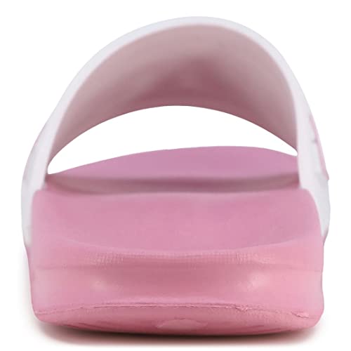Nautica Kids Girls Slip-On Sandal Athletic Slide Youth Big Kid Little Kid-Loch Girls-White Candy Pink Size-23