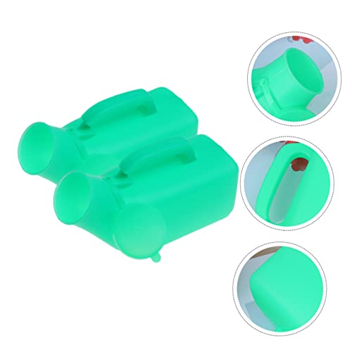 2Pcs Reusable Household Men Urinal Plastic Urine Bottle with Lid Convenient for Travel Camping Outdoor Use Easy to Clean Sturdy Male Accessory - Image 5