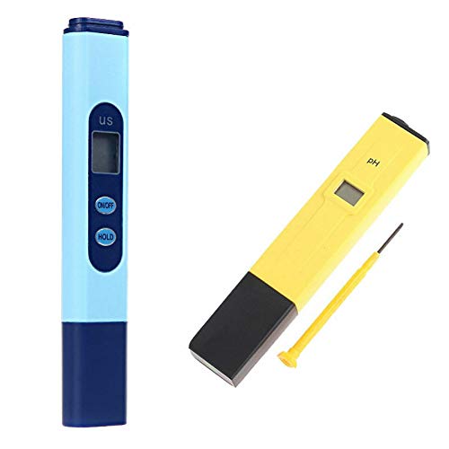 Medidor de conductividad digital LCD EC + medidor de pH hidropónico 0,0-14,0 pH