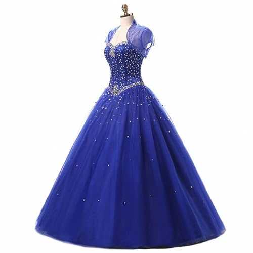 Strapless Sweetheart Quinceanera Dresses Lace Tulle Beaded Princess Evening Dress Ball Gowns A-line Prom Dress Long2